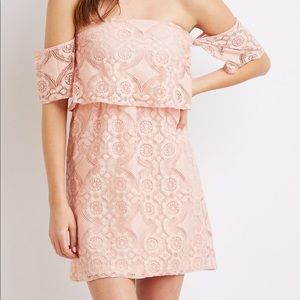 Charlotte Russe Crochet Off The Shoulder Dress